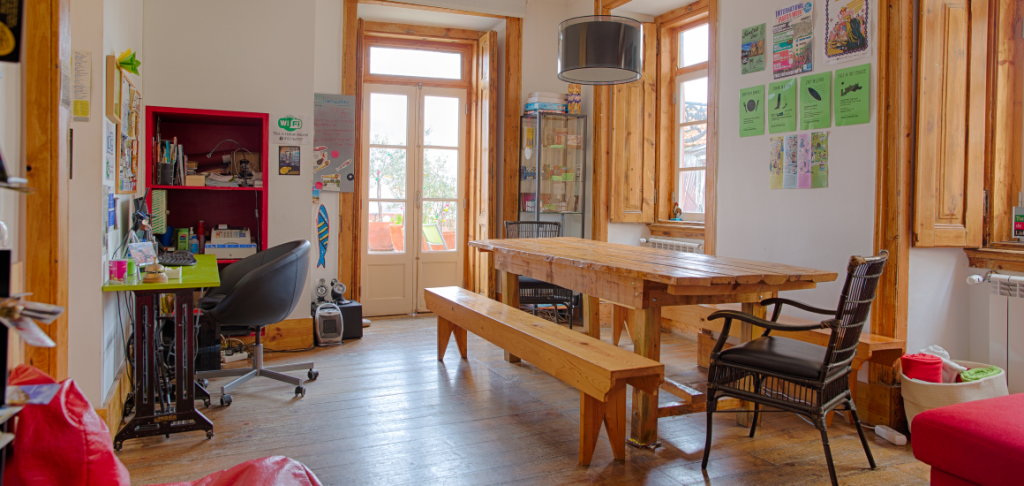 This is Lisbon hostel - reception