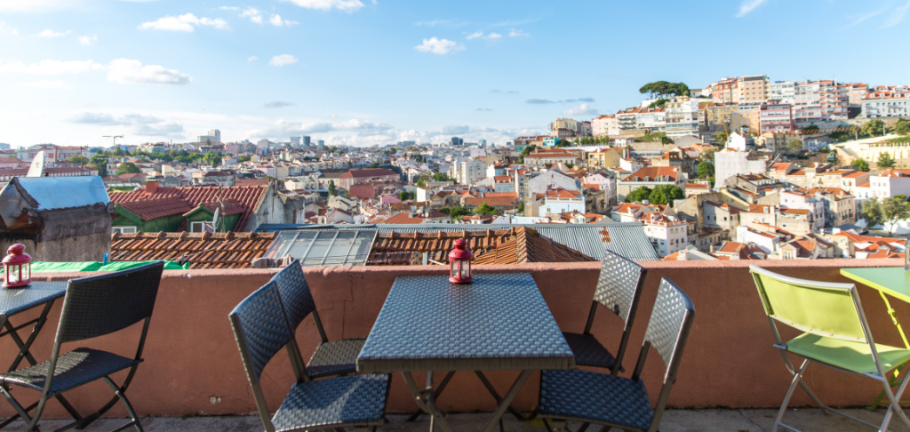 This is Lisbon Hostel - view from the tarace